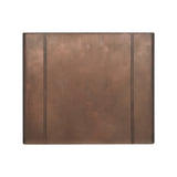 custom copper range hood with vintage finish and box style  front view