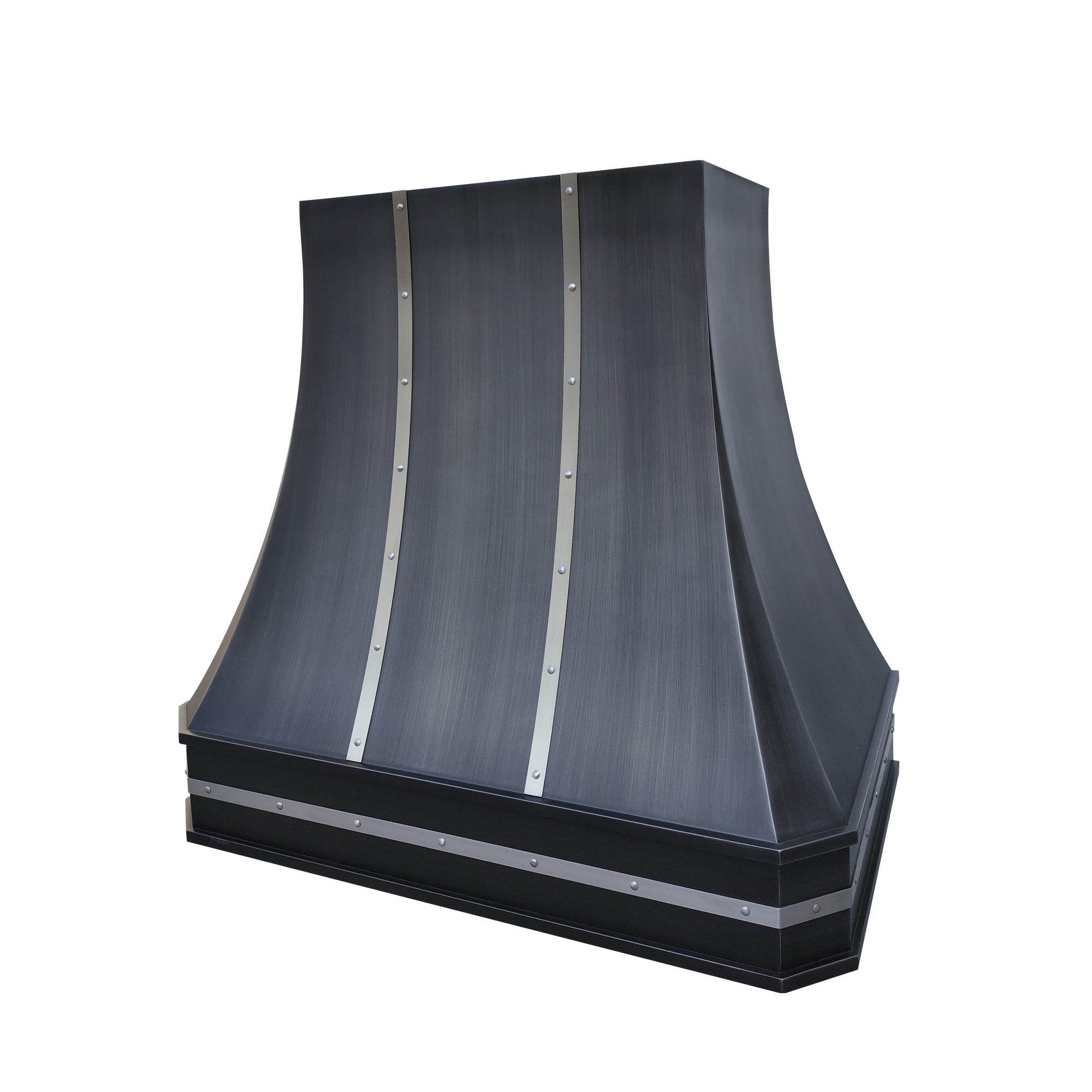 classic curved stainless steel range hood