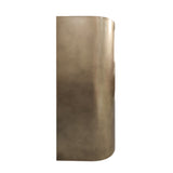 clean line brass range hood with timeless elegance
