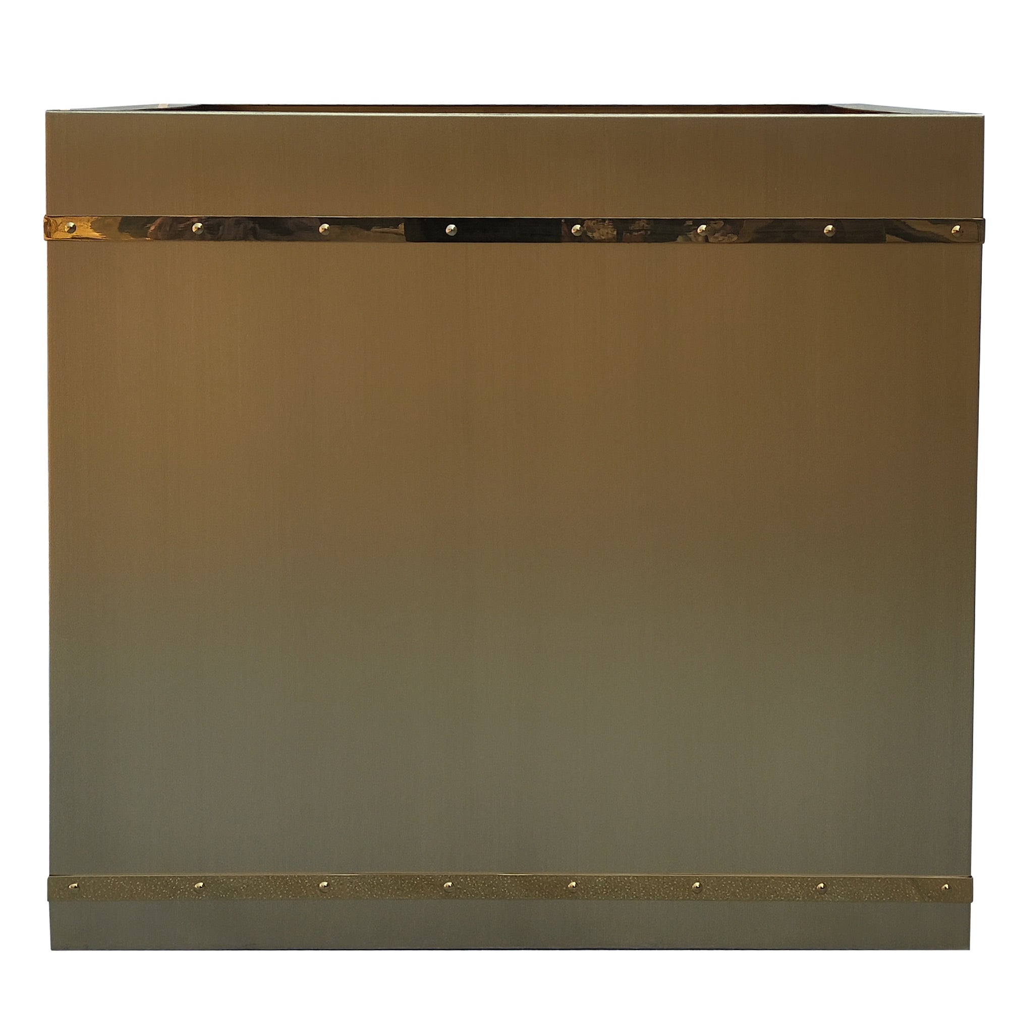 brass vent hood with with clean line front view
