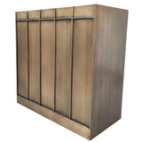  multi-install geometric brushed brass range hood for home kitchen

