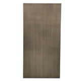  multi-install geometric brushed brass range hood for home kitchen side view
