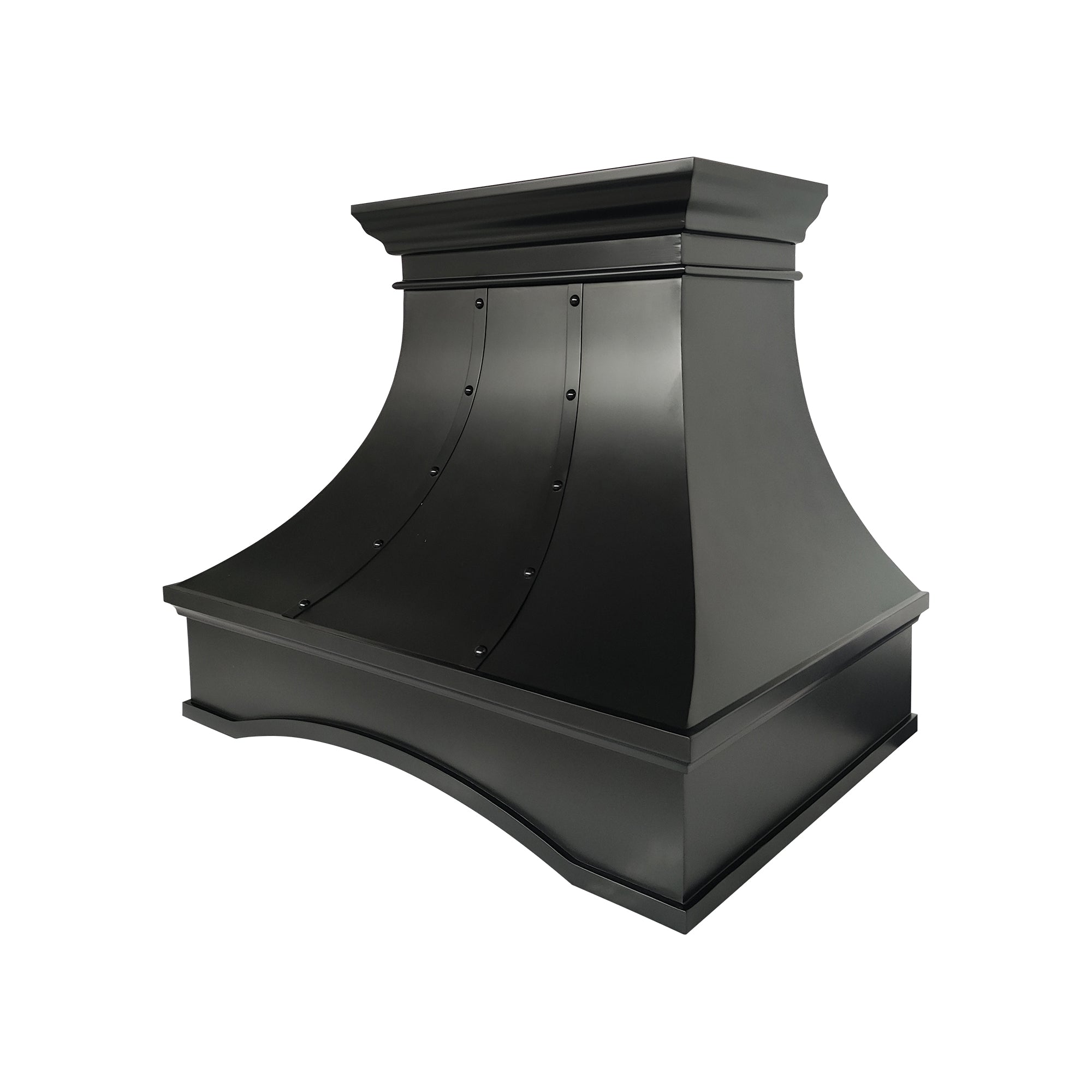 high quality dark copper vent hood with seamless technology for farmhouse kitchen