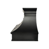 high quality dark copper vent hood with seamless technology side view