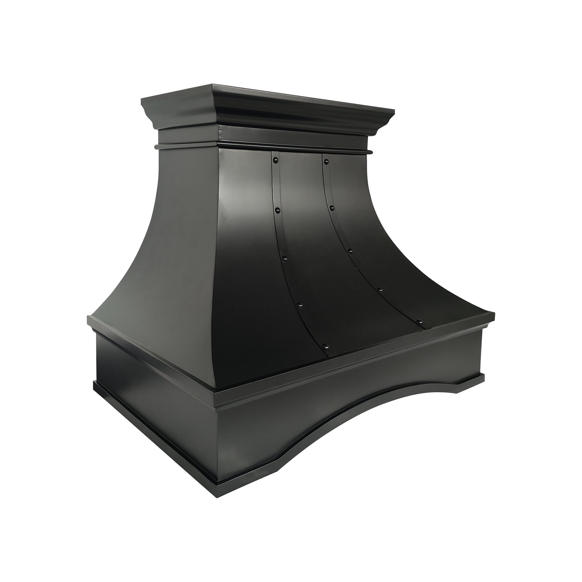 high quality dark copper vent hood with seamless technology for transitional kitchens