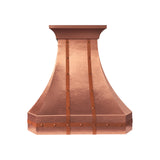 hammered copper range hood handcrafted from premium copper texture and architectural elegance
