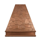 prime custom designed stone relief copper vent range hood-1
