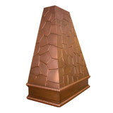 prime custom designed stone relief copper vent range hood-2
