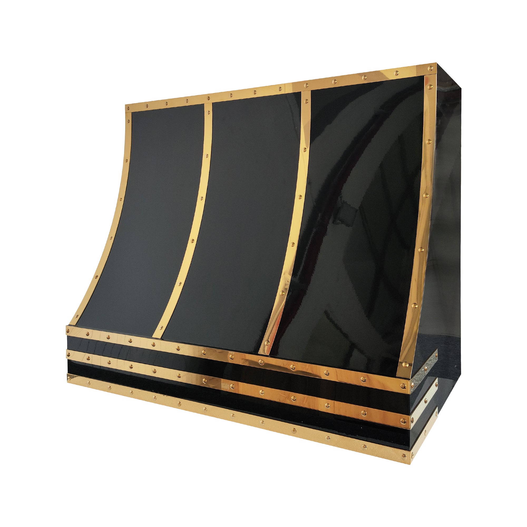 luxury black stainless steel kitchen hood