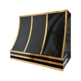 luxury black stainless steel kitchen hood