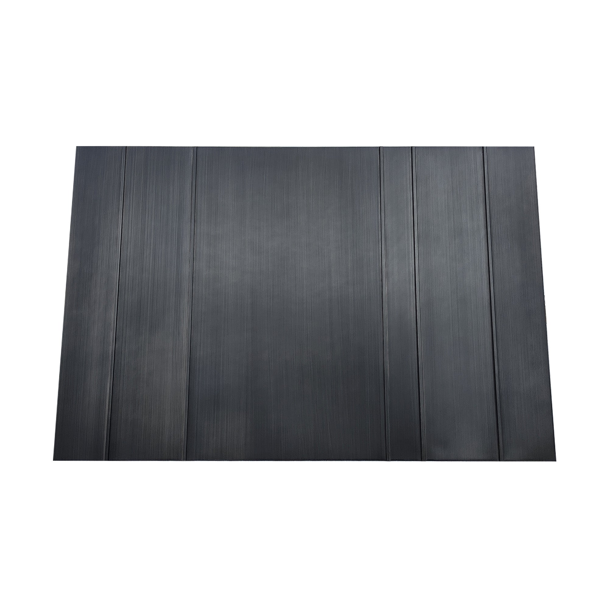 zinc range hood with brushed finish