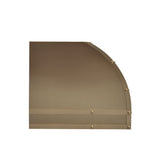 barrel shaped brass range hood side view