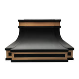 matte black stainless steel vent hood front view