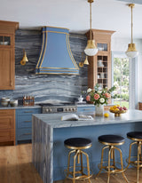Prime Custom Modern Luxury Blue Painted Stainless Steel Stove Range Hood PS33-M06