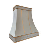 prime clean curved stainless steel range hood with brass accents-2