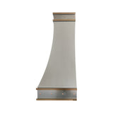 prime clean curved stainless steel range hood with brass accents-4