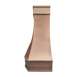 prime custom vintage copper kitchen range hood with handmade details for luxury kitchens side view