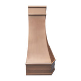 prime custom vintage copper kitchen range hood with handmade details for luxury kitchens side view
