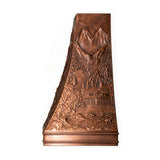 prime custom curved woodland ranch copper range hood for farmhouse-2
