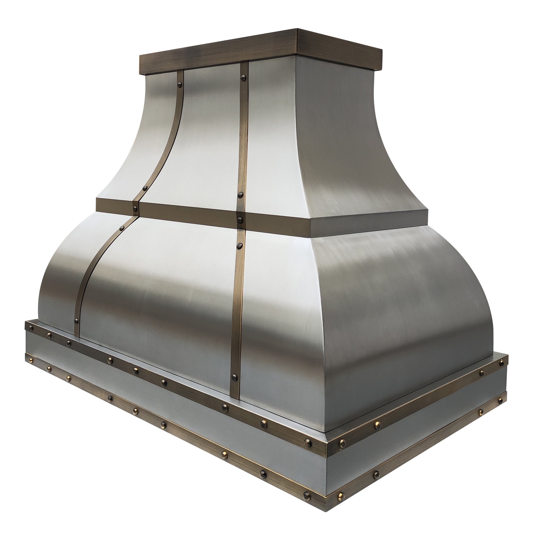 hang hammered stainless steel range hood