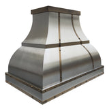 handcrafted brushed stainless steel range hood