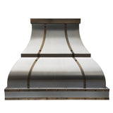 brushed stainless steel range hood