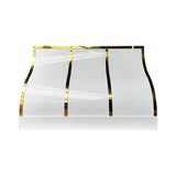 white stainless steel range hood front view