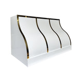 industrial white stainless steel range hood