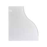 industrial white stainless steel range hood side view