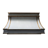 modern structured stainless steel vent hood with double layer