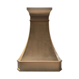 brass range hood with refine curve
