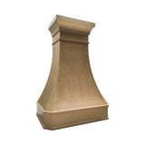brass vent hood with random pattern finish