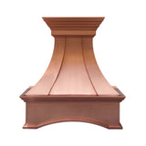  curved custom copper kitchen hood
