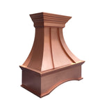  curved custom copper kitchen hoods
