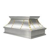 classic curved stainless steel range hood