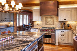 Prime Custom Box Shaped Copper Vent Hood With Fire Patina PC5-C01