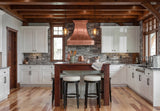 Prime Custom Curved Hammered Copper Kitchen Range Hood PC3-R03
