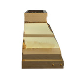 brass range hood side view