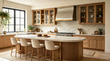 sleek stainless steel range hood with bold industrial style