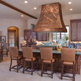 Prime Custom Woodland Ranch Curved Farmhouse Copper Range Hood 